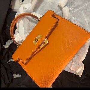 Elegant Orange Satchel Bag